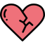 Broken heart icon 64x64