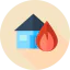 Burning house biểu tượng 64x64