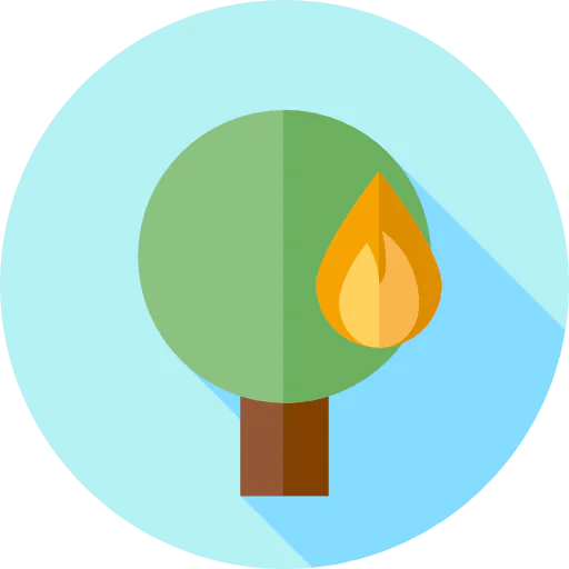 Burning tree icon