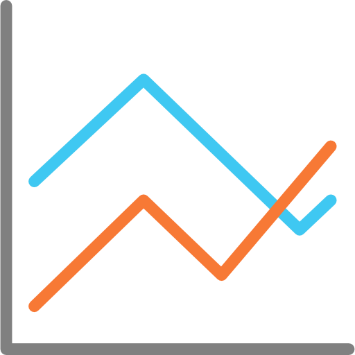 Line chart icon