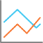 Line chart icon 64x64
