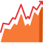 Line chart icon 64x64