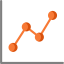 Line chart icon 64x64