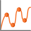 Line chart icon 64x64