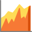 Line chart icon 64x64