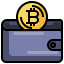 Биткойн-кошелек иконка 64x64
