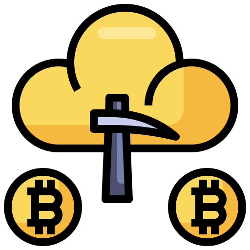 Cloud mining icon