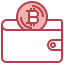 Биткойн-кошелек иконка 64x64