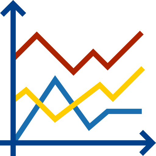 Line graph icon