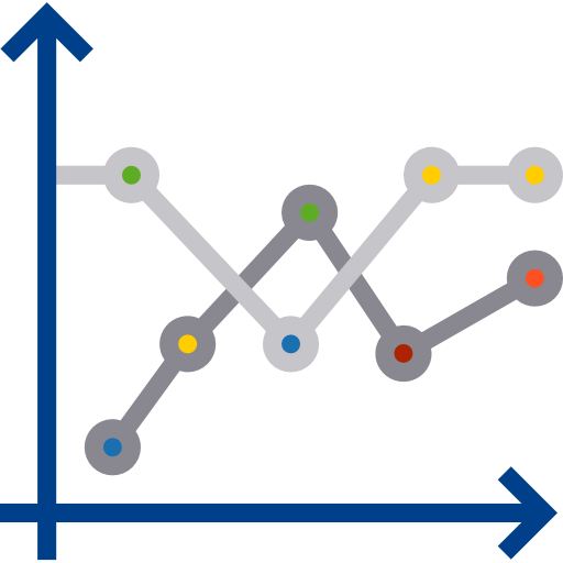 Line graph icon