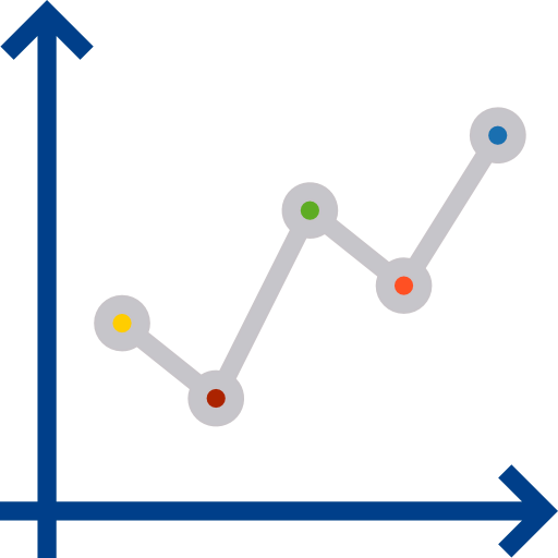 Line graph icon