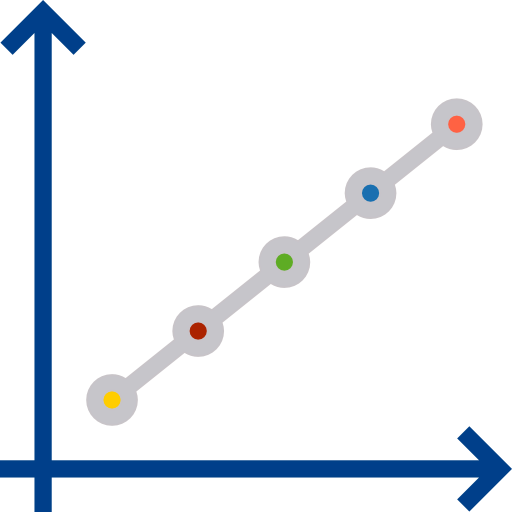 Line graph icon