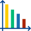 Bar chart icon 64x64