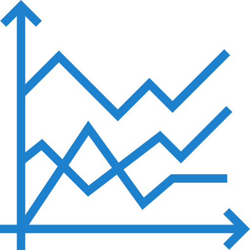 Line graph icon