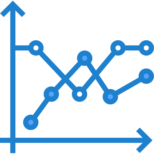Line graph icon