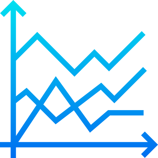 Line graph icon