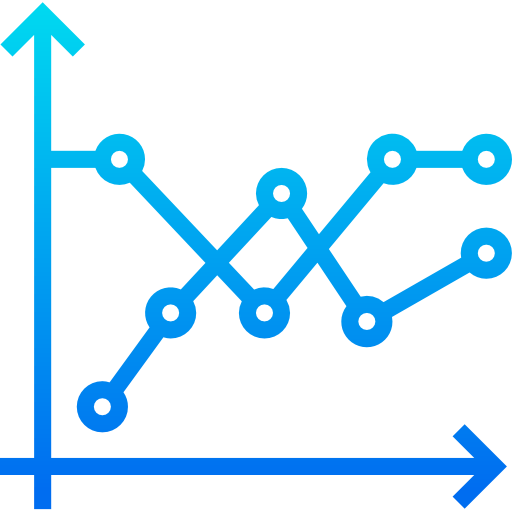 Line graph icon