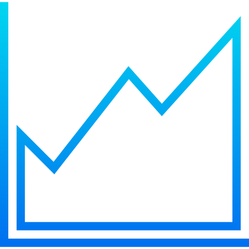 Line graph icon