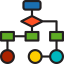 Flow chart icon 64x64