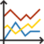 Line graph icon 64x64