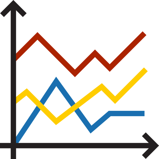 Line graph icon