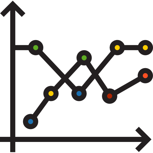 Line graph icon