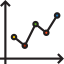 Line graph icon 64x64