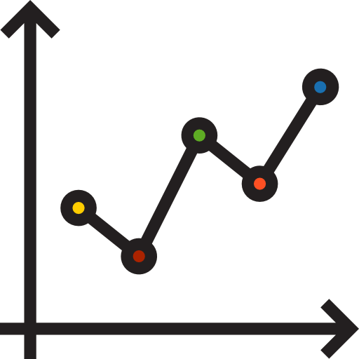 Line graph icon