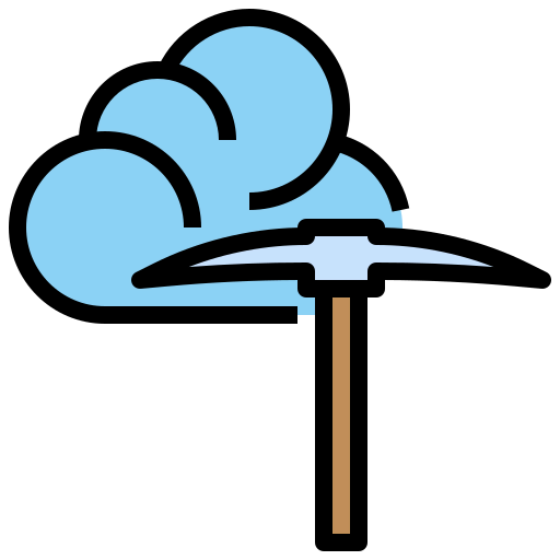 Cloud mining icon
