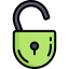 Open padlock ícono 64x64