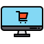 Online shopping icon 64x64