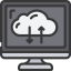 Cloud uploading icon 64x64
