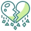 Broken heart icon 64x64