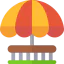 Sun umbrella icon 64x64