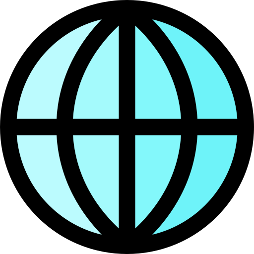 Globe grid icon