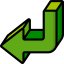 Curved arrow icon 64x64