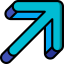 Diagonal arrow icon 64x64