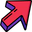 Diagonal arrow icon 64x64