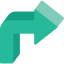 Curved arrow icon 64x64