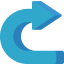Curved arrow icon 64x64