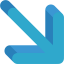 Diagonal arrow icon 64x64