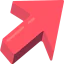 Diagonal arrow icon 64x64