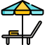 Beach umbrella icon 64x64