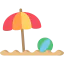 Sun umbrella icon 64x64