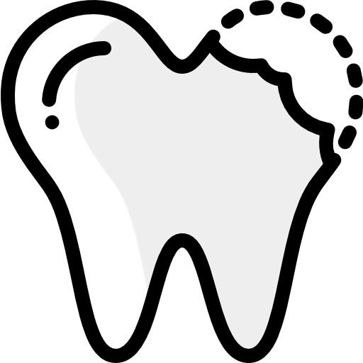 Broken tooth icon