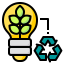 Eco bulb icon 64x64