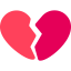 Broken heart icon 64x64