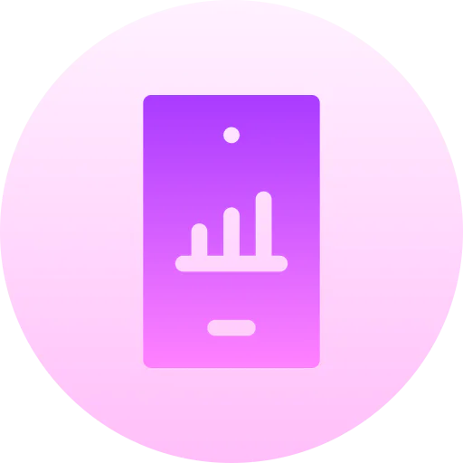Mobile analytics icon