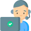 Call center agent icon 64x64