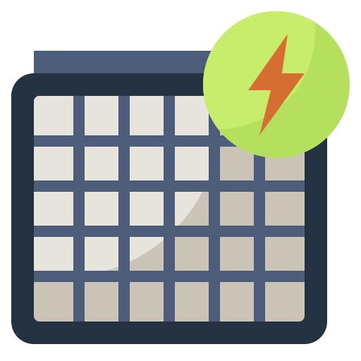 Solar panel icon